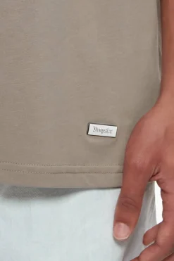 T-Shirt<Dropsize Heavy Oversize Metal Patch Basic T-Shirt Simply Taupe