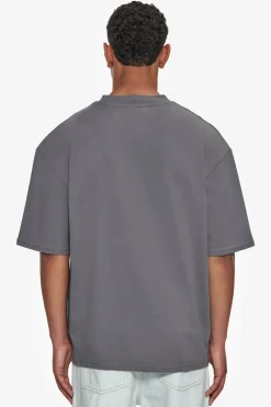 T-Shirt<Dropsize Heavy Oversize Metal Patch Basic T-Shirt Grey