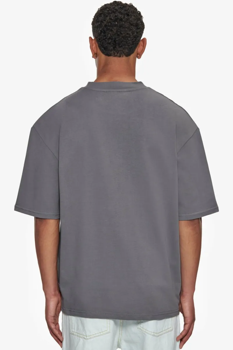 T-Shirt<Dropsize Heavy Oversize Metal Patch Basic T-Shirt Grey