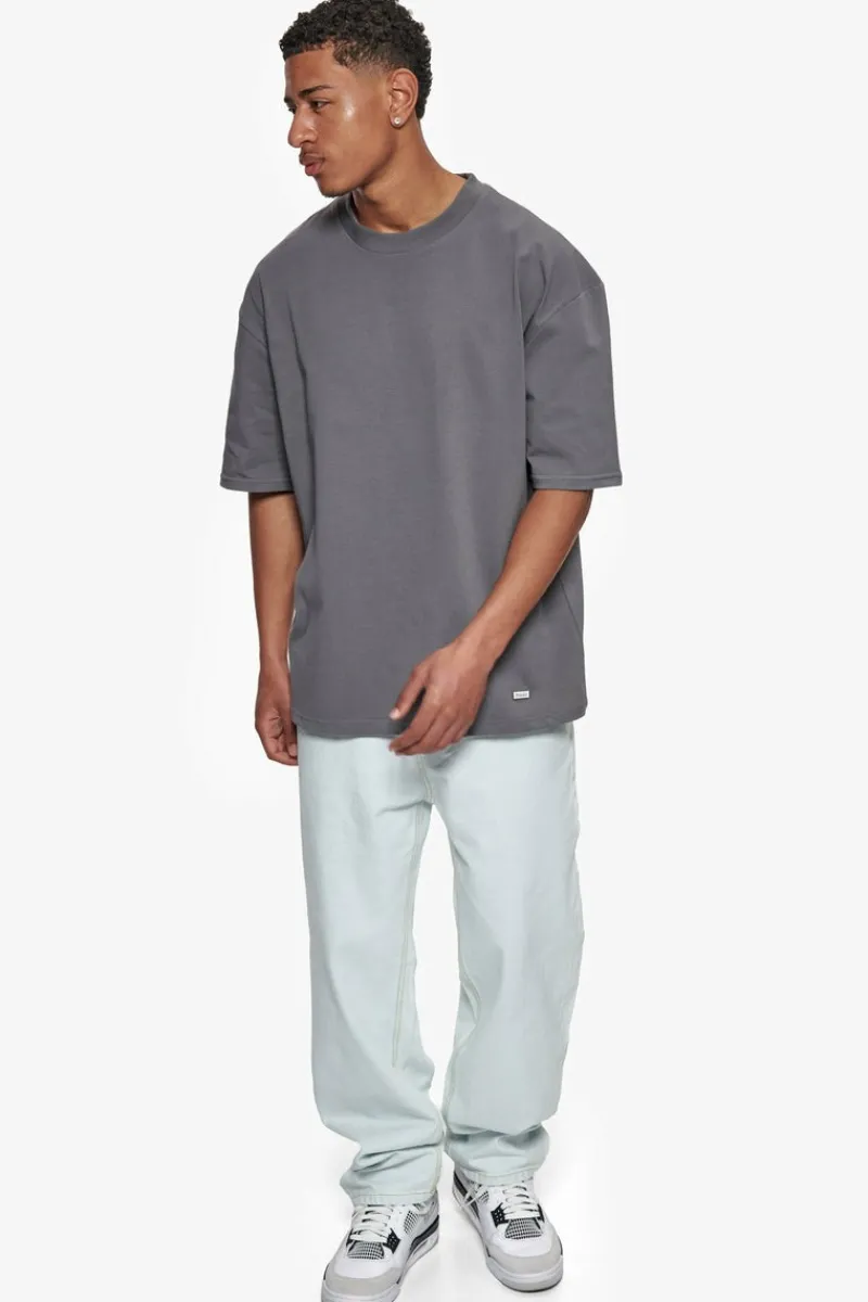 T-Shirt<Dropsize Heavy Oversize Metal Patch Basic T-Shirt Grey