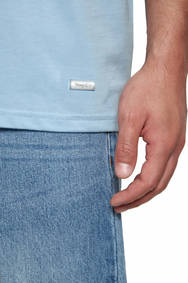T-Shirt<Dropsize Heavy Oversize Metal Patch T-Shirt Baby Blue