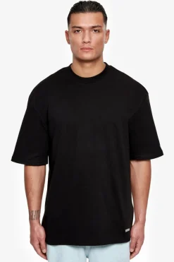 T-Shirt<Dropsize Heavy Oversize Metal Patch T-Shirt Black