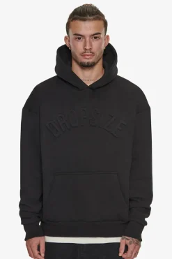 Hoodie<Dropsize Heavy Oversize Mid Hd Hoodie Black Embossed