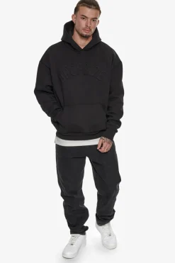 Hoodie<Dropsize Heavy Oversize Mid Hd Hoodie Black Embossed