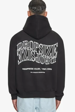 Hoodie<Dropsize Heavy Oversize Mirrored Logo Hoodie Black/White