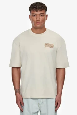 T-Shirt<Dropsize Heavy Oversize Mirrored Logo T-Shirt Coconut Milk