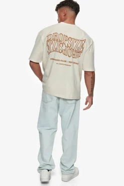T-Shirt<Dropsize Heavy Oversize Mirrored Logo T-Shirt Coconut Milk