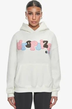 Frauen<Dropsize Heavy Oversize Mixed Colour Puffer Print Cream White