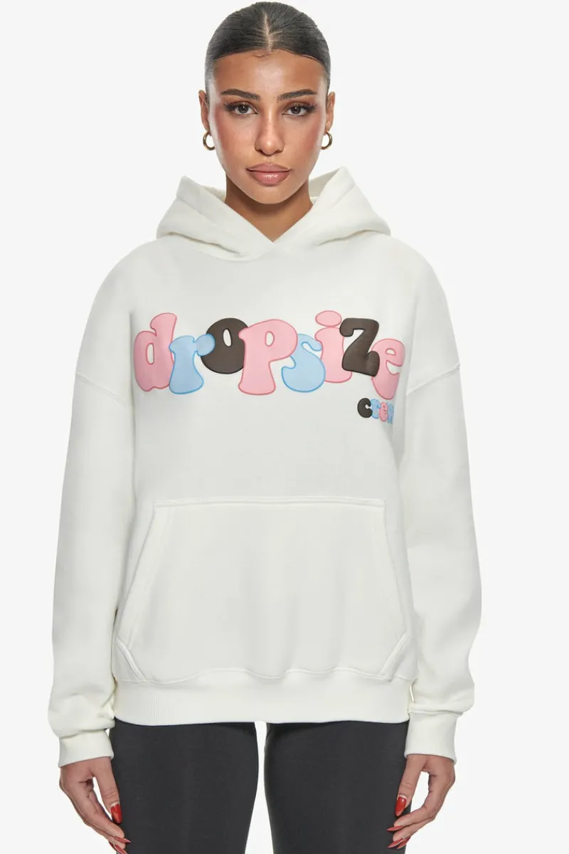 Frauen<Dropsize Heavy Oversize Mixed Colour Puffer Print Cream White