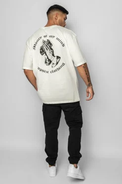 T-Shirt<Dropsize Heavy Oversize ''Money On My Mind'' T-Shirt Cream White