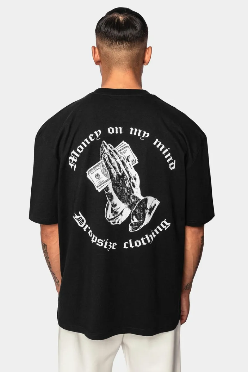 T-Shirt<Dropsize Heavy Oversize ''Money On My Mind'' T-Shirt Black