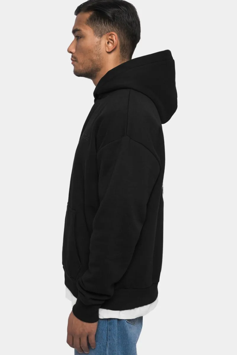 Hoodie<Dropsize Heavy Oversize ''Moon Invaderz'' Hoodie Black