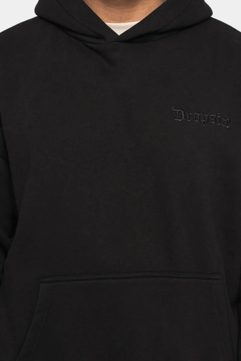 Hoodie<Dropsize Heavy Oversize ''Moon Invaderz'' Hoodie Black