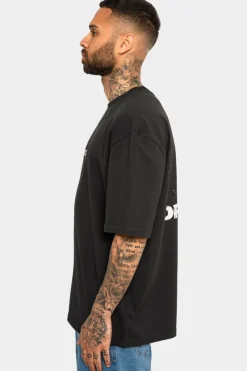 T-Shirt<Dropsize Heavy Oversize Moon T-Shirt Washed Black