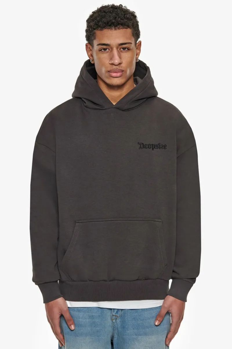 Hoodie<Dropsize Heavy Oversize Multicolor Logo Hoodie Washed Black