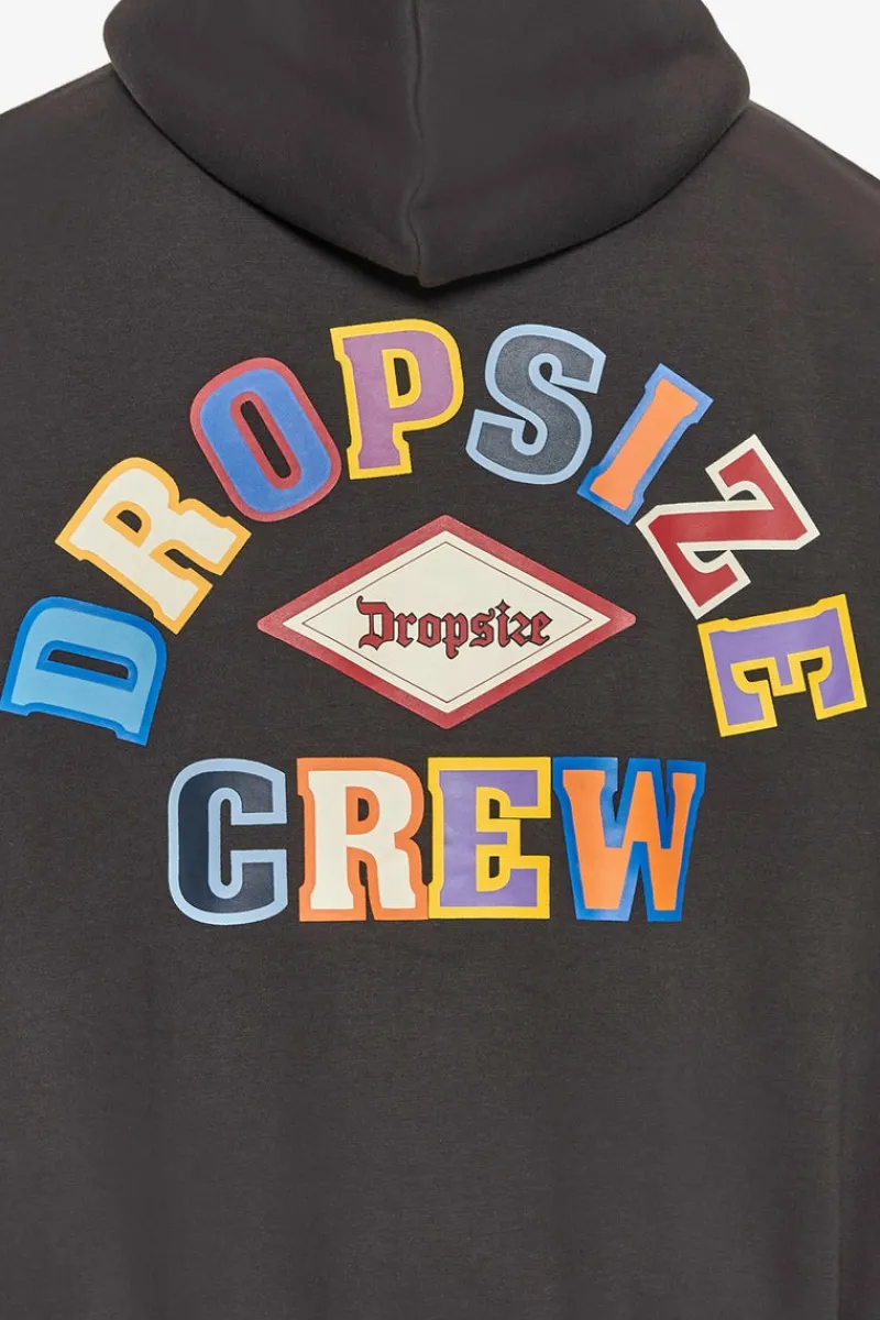 Hoodie<Dropsize Heavy Oversize Multicolor Logo Hoodie Washed Black