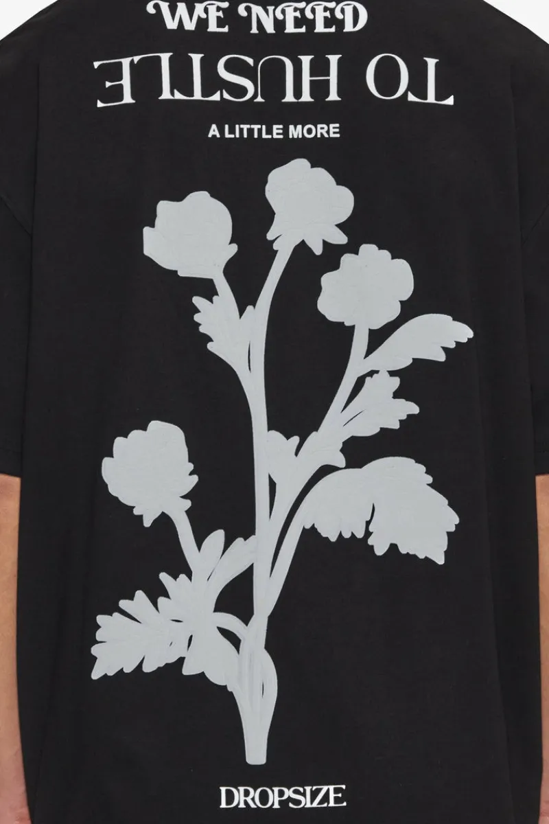 T-Shirt<Dropsize Heavy Oversize Need To Hustle T-Shirt Black