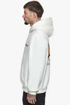 Hoodie<Dropsize Heavy Oversize Never Give Up Hoodie Washed White