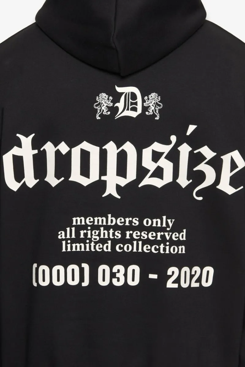 Hoodie<Dropsize Heavy Oversize Number Hoodie Black