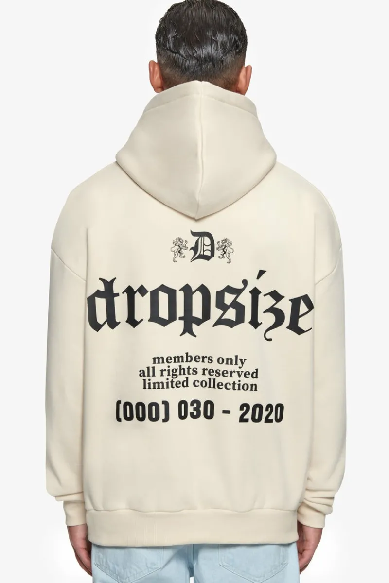 Hoodie<Dropsize Heavy Oversize Number Hoodie Coconut Milk