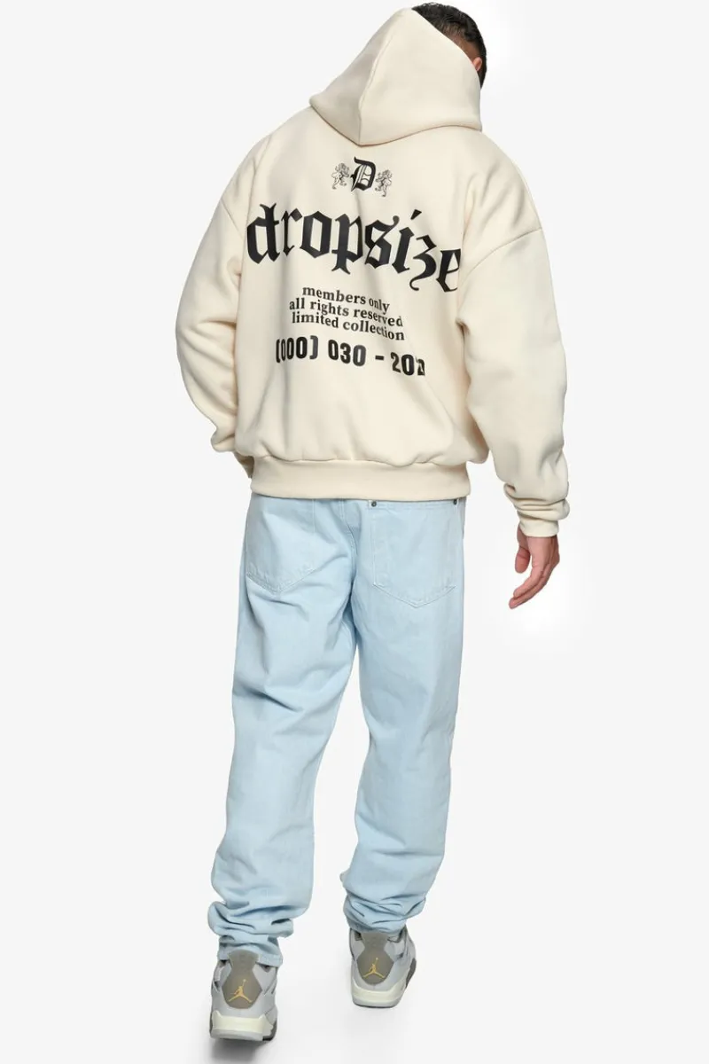 Hoodie<Dropsize Heavy Oversize Number Hoodie Coconut Milk