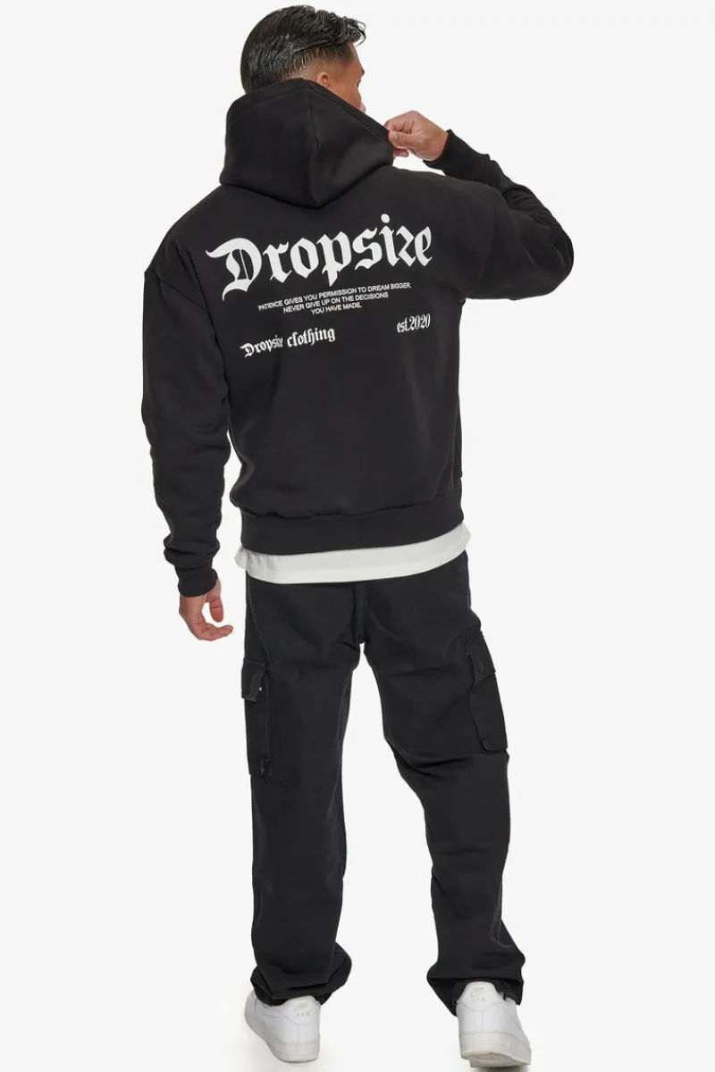 Hoodie<Dropsize Heavy Oversize Patience Hoodie Black