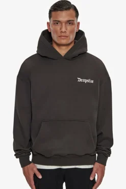 Hoodie<Dropsize Heavy Oversize Praying Angel Hoodie Washed Black