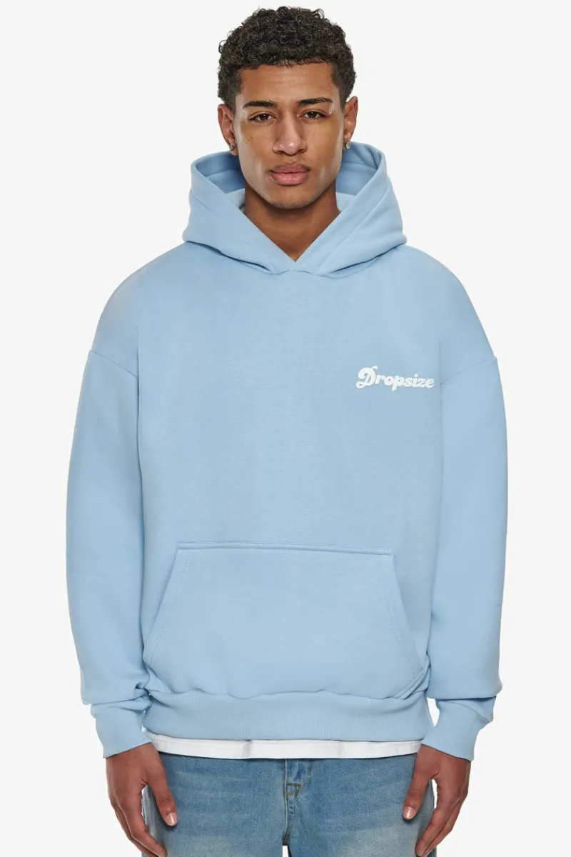 Hoodie<Dropsize Heavy Oversize Pray Love Hustle Hoodie Baby Blue