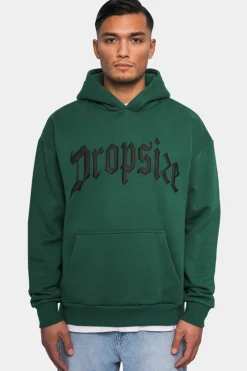 Hoodie<Dropsize Heavy Oversize Puffer Print Hoodie Washed Green