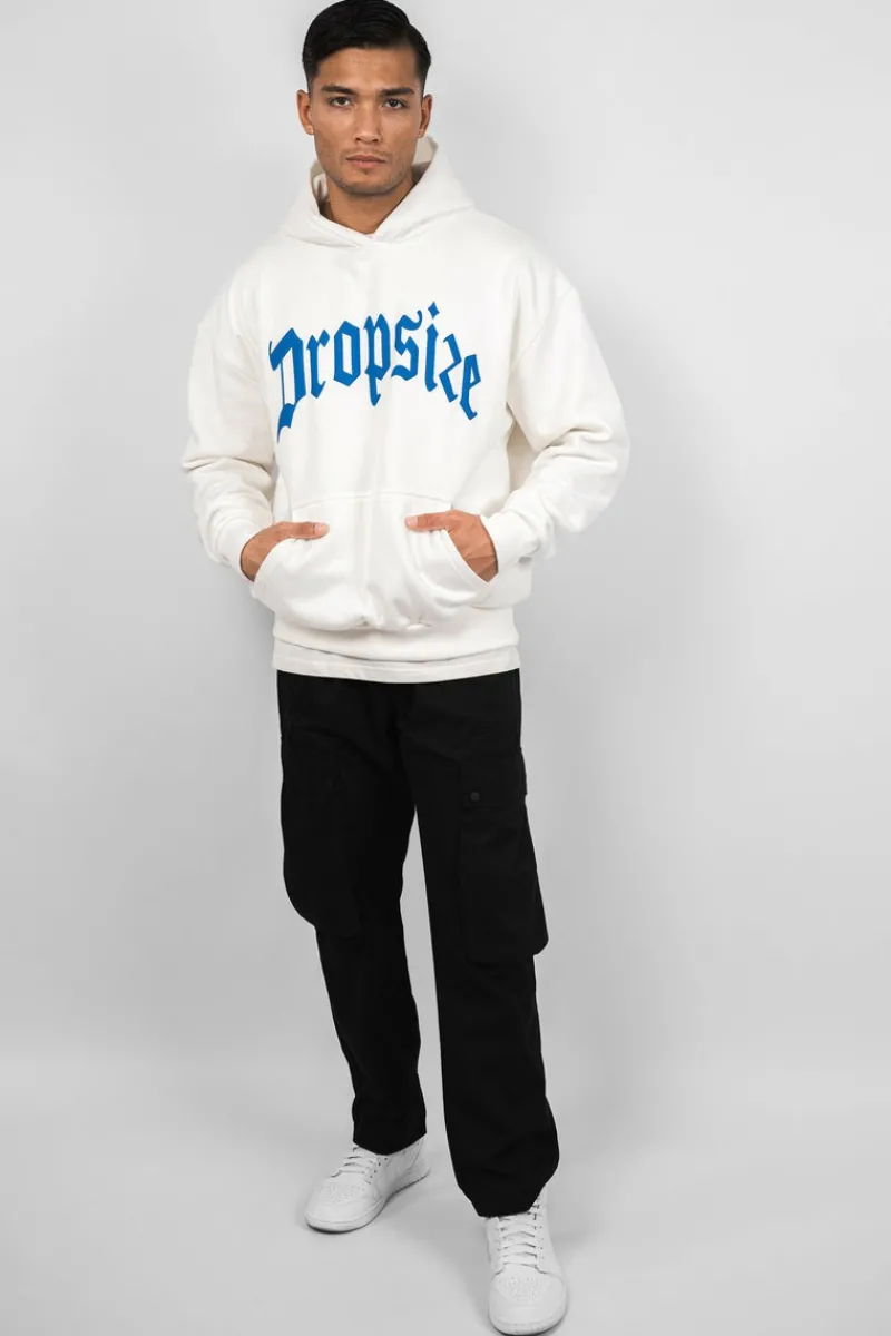 Hoodie<Dropsize Heavy Oversize Puffer Print Hoodie Washed White