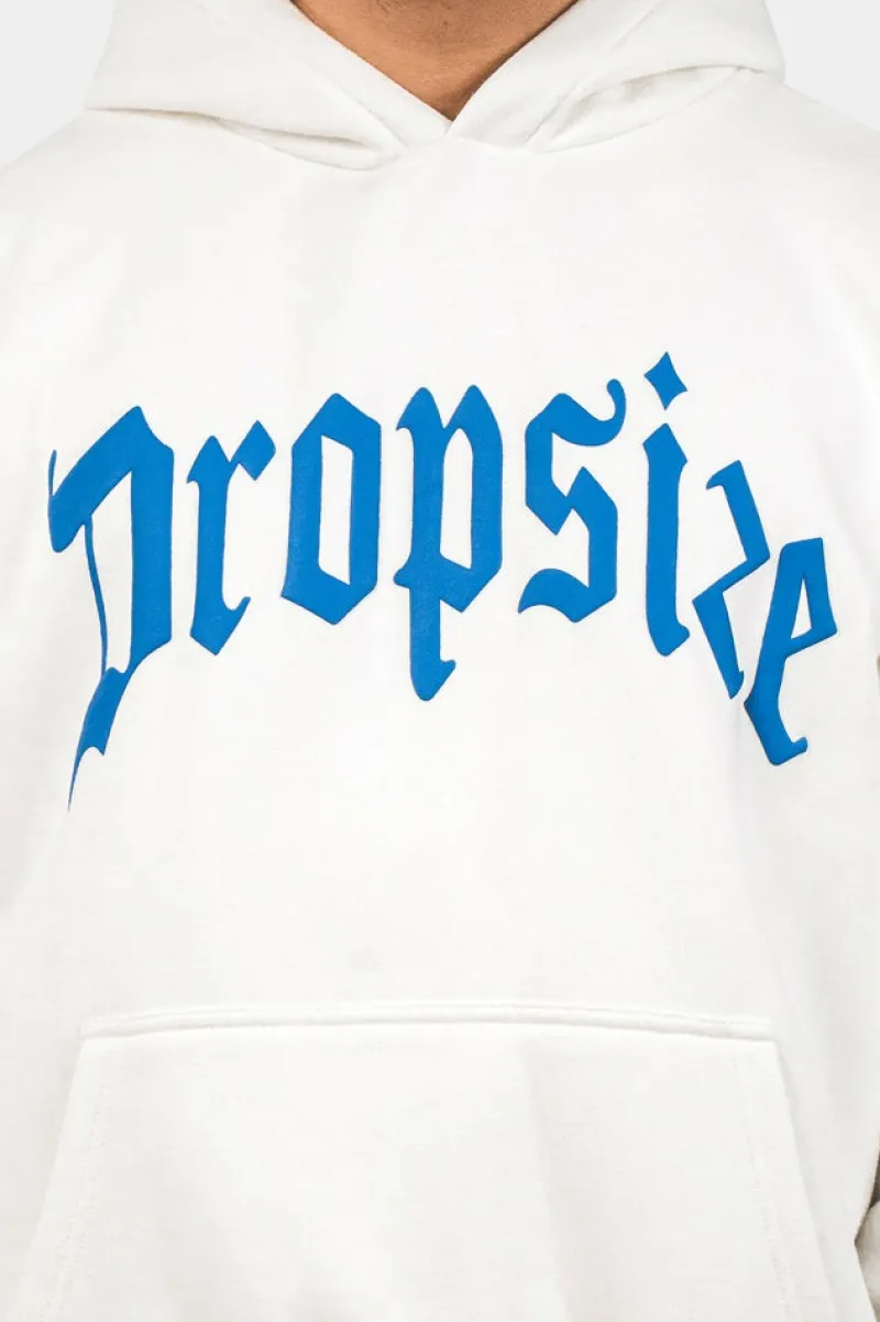 Hoodie<Dropsize Heavy Oversize Puffer Print Hoodie Washed White