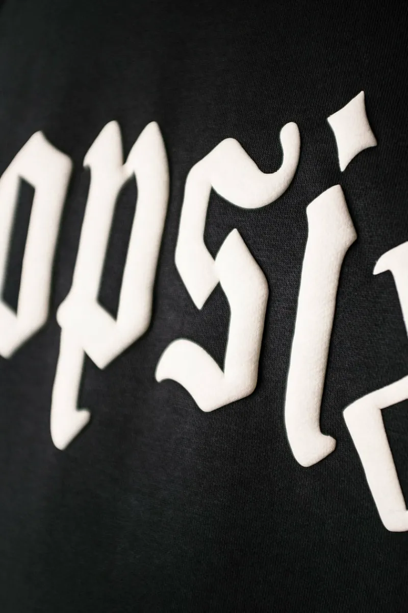 Hoodie<Dropsize Heavy Oversize Puffer Print Hoodie Washed Black