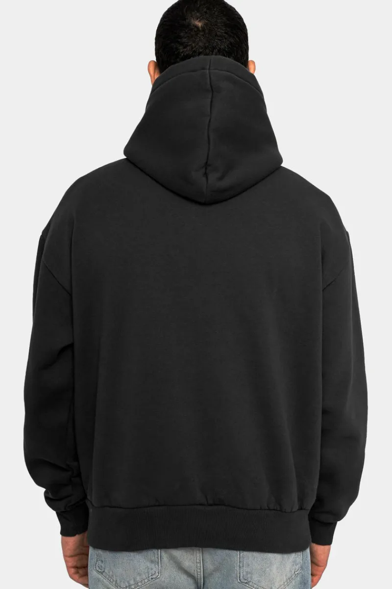 Hoodie<Dropsize Heavy Oversize Puffer Print Hoodie Washed Black