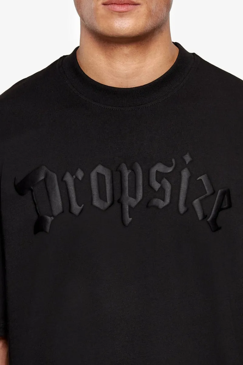 T-Shirt<Dropsize Heavy Oversize Puffer Print T-Shirt Black