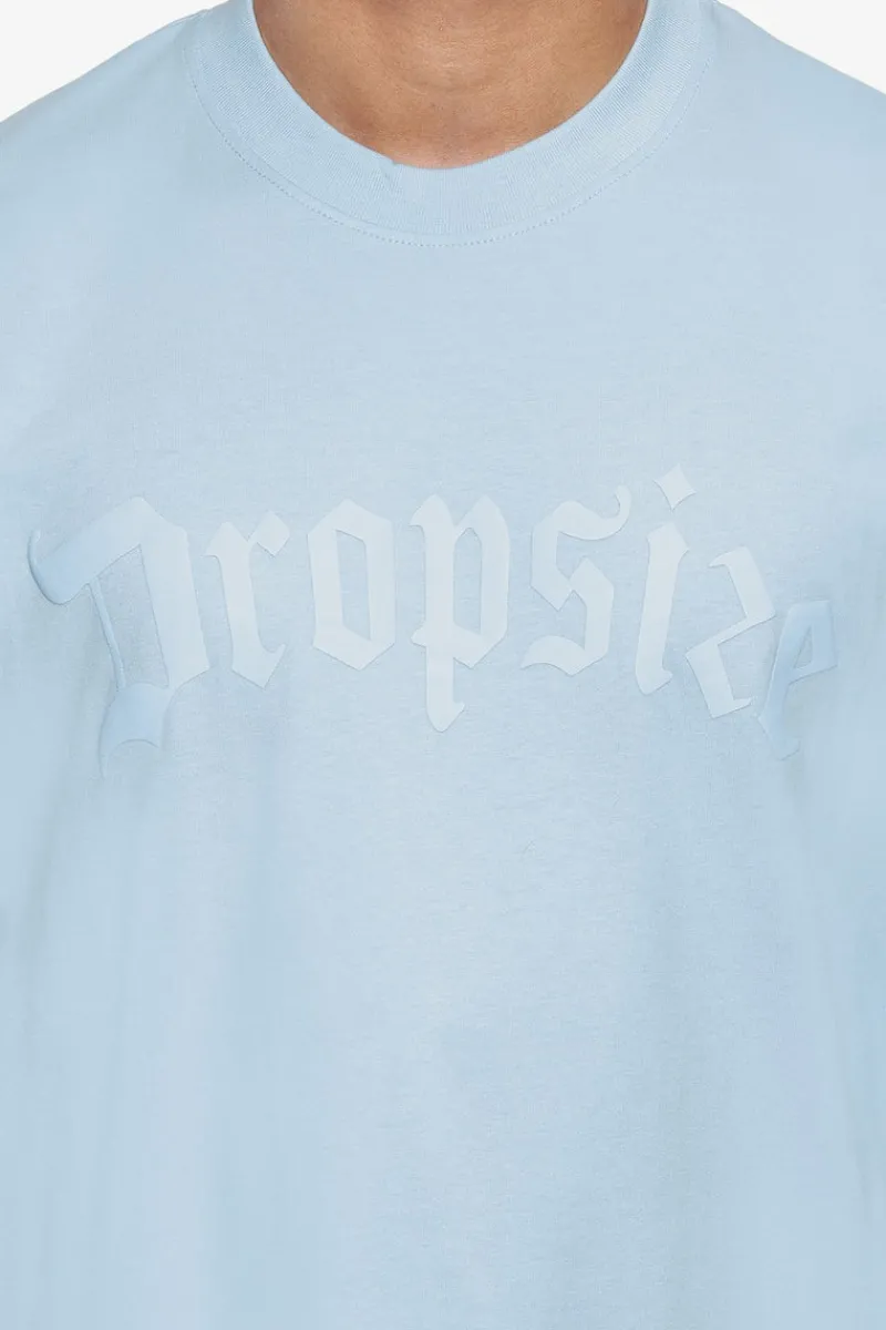T-Shirt<Dropsize Heavy Oversize Puffer Print T-Shirt Baby Blue