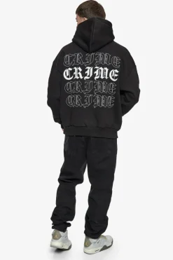 Hoodie<Dropsize Heavy Oversize Quadcrime Hoodie Black
