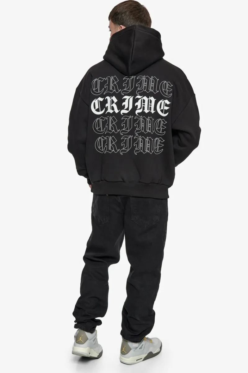 Hoodie<Dropsize Heavy Oversize Quadcrime Hoodie Black