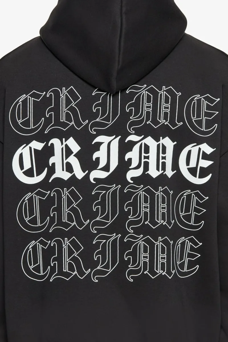 Hoodie<Dropsize Heavy Oversize Quadcrime Hoodie Black
