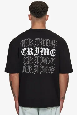 T-Shirt<Dropsize Heavy Oversize Quad Crime T-Shirt Black