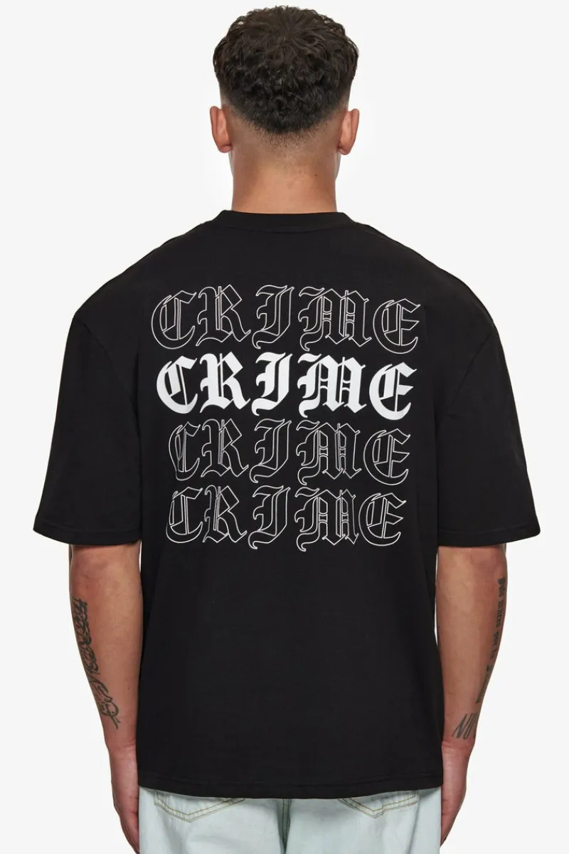 T-Shirt<Dropsize Heavy Oversize Quad Crime T-Shirt Black