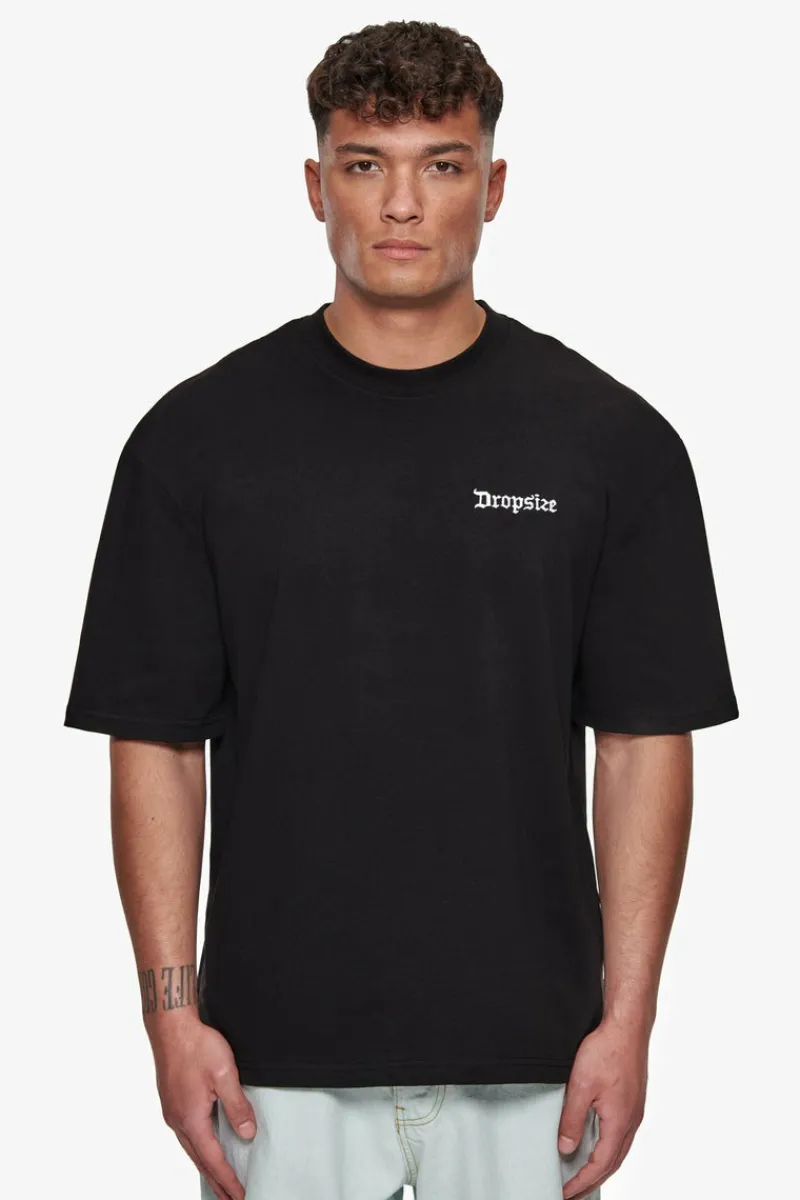 T-Shirt<Dropsize Heavy Oversize Quad Crime T-Shirt Black