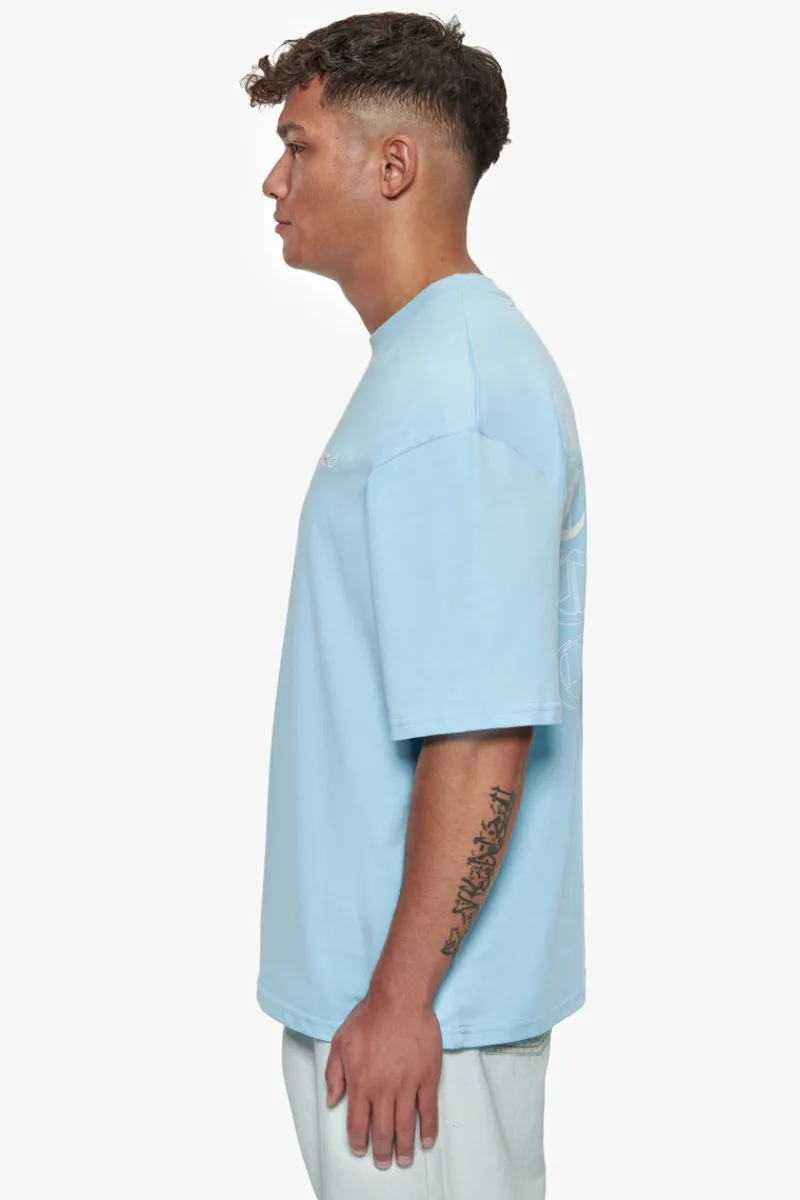 T-Shirt<Dropsize Heavy Oversize Quad Crime T-Shirt Baby Blue