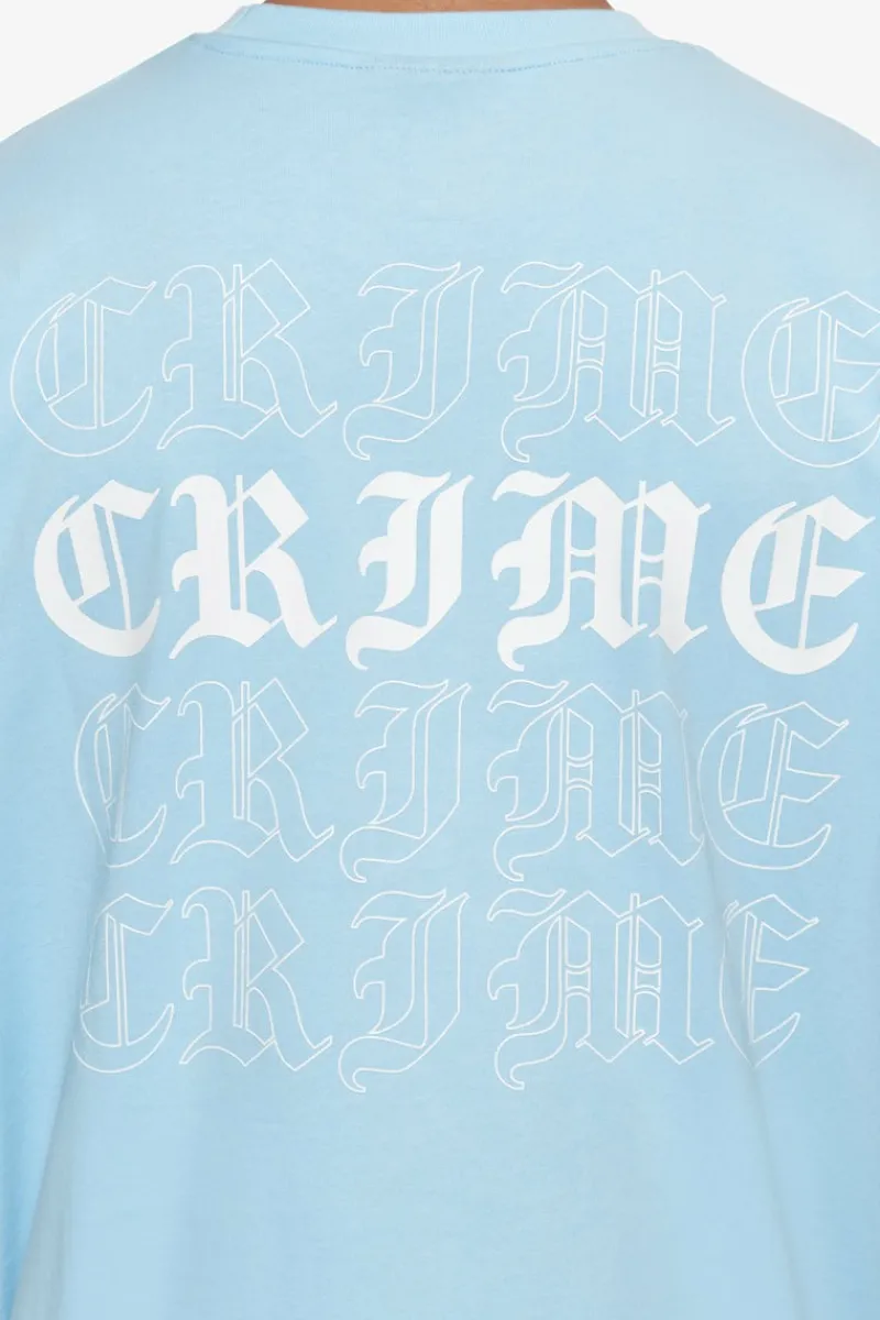 T-Shirt<Dropsize Heavy Oversize Quad Crime T-Shirt Baby Blue