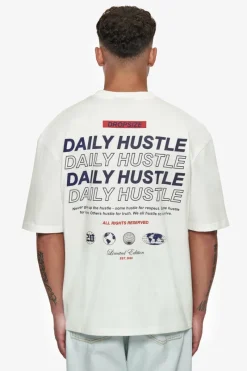 T-Shirt<Dropsize Heavy Oversize Quattro Hustle T-Shirt Cream