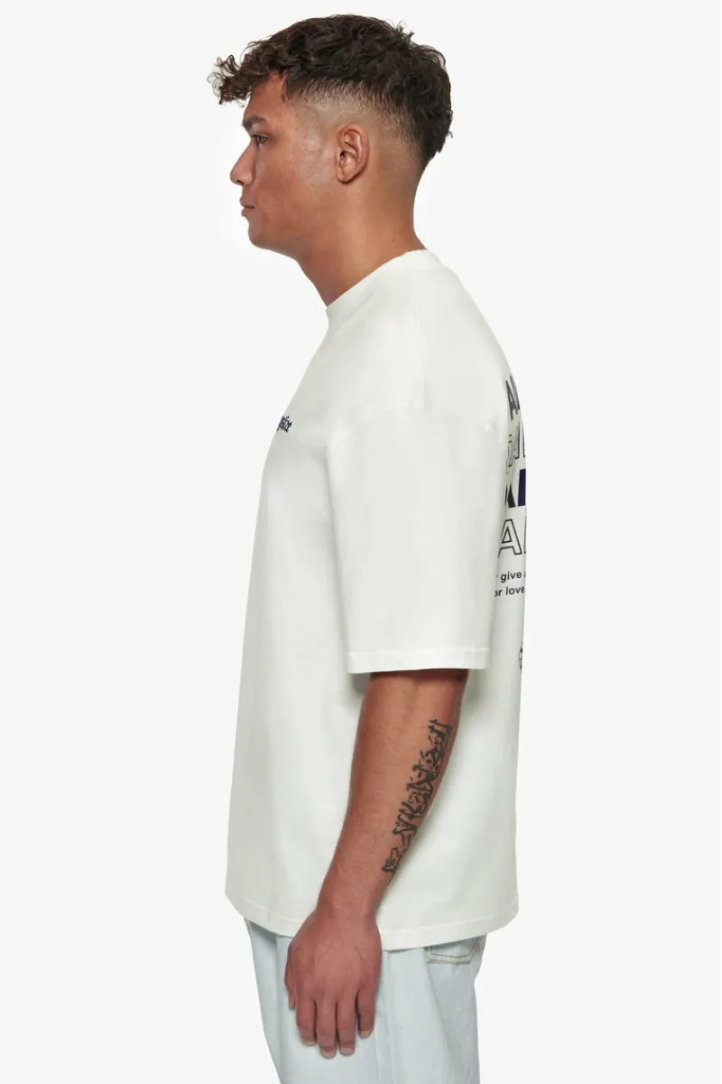T-Shirt<Dropsize Heavy Oversize Quattro Hustle T-Shirt Cream