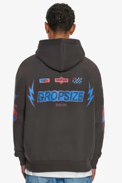 Hoodie<Dropsize Heavy Oversize Racing Hoodie Washed Black