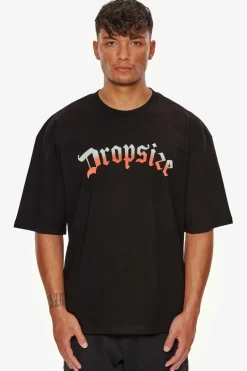 T-Shirt<Dropsize Heavy Oversize Rainbow T-Shirt Black
