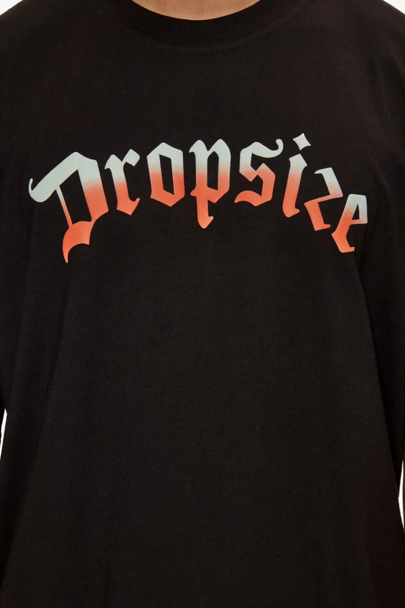T-Shirt<Dropsize Heavy Oversize Rainbow T-Shirt Black