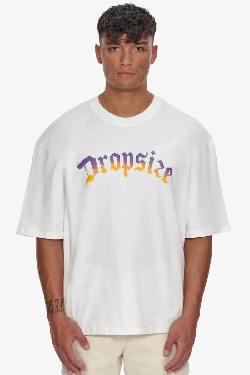T-Shirt<Dropsize Heavy Oversize Rainbow T-Shirt Cream White