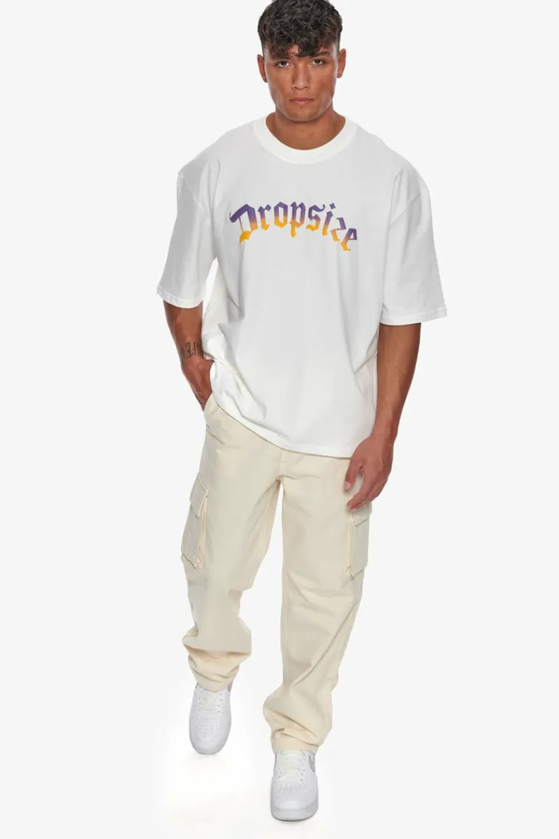 T-Shirt<Dropsize Heavy Oversize Rainbow T-Shirt Cream White